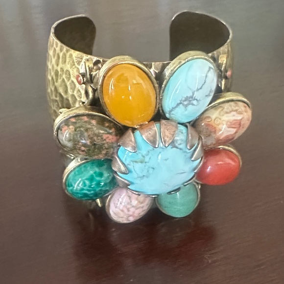 Sweet Romance Gold-Tone Multicolor Stone Bracelet - Picture 5 of 6